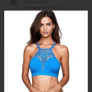 NWT Victoria’s Secret Strappy High Neck Seamless Cutout Sport Bra Bralette M